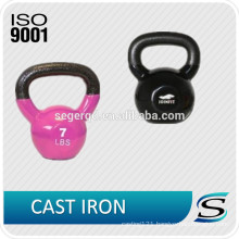 Solid cast iron colored kettlebells